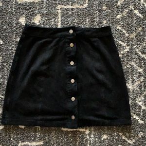 Black mini skirt